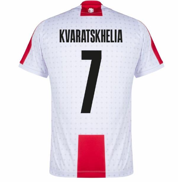 (image for) KVARATSKHELIA #7 Georgia Home Jersey Euro 2024